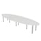 Skutchi Designs 45 in W, 120 in L, 29 in H, Engineered Wood Top, White HAR-OVL-46119-PT-WC - alternate 1